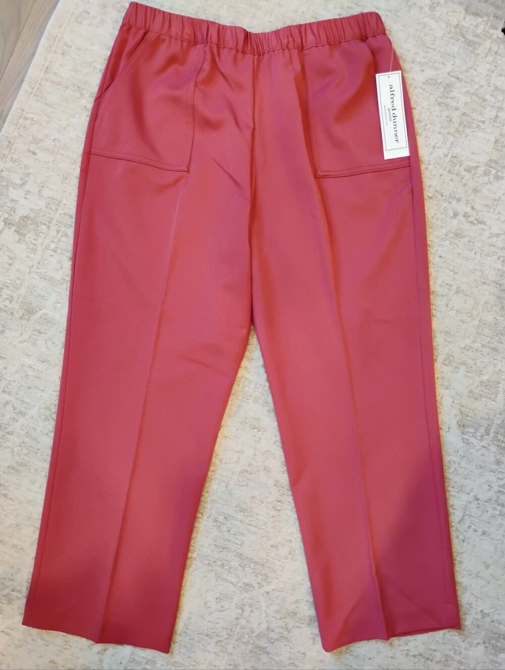 NWT 12P Alfred Dunner Petites Sedona Sky Classic Fit Twill Pants Terra Cotta NEW